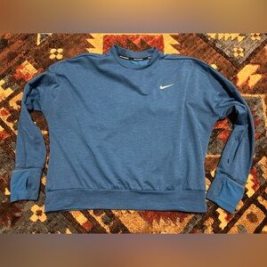 Nike Women’s Size Large Blue Performance Crewneck Running Sweatshirt